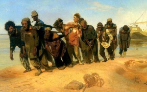 «Бурлаки на Волге» — картина русского художника Ильи Репина, созданная в 1870—1873 годах. Изображает артель бурлаков во время работы. Изображение размещено для иллюстрации